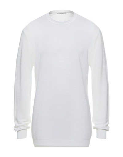 Shop Kangra Cashmere Kangra Man Sweater White Size 44 Cotton