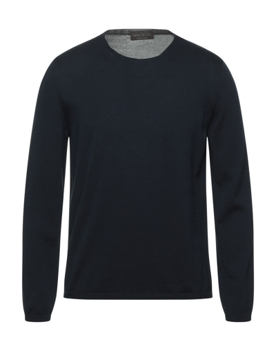 Shop Fabrizio Del Carlo Man Sweater Midnight Blue Size S Cotton