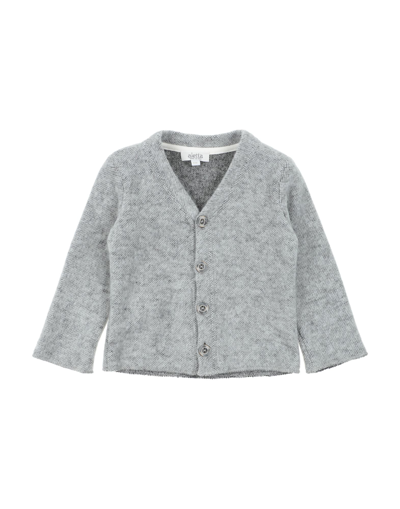 Shop Aletta Newborn Boy Cardigan Light Grey Size 3 Cotton, Acrylic, Viscose, Polyester, Polyamide