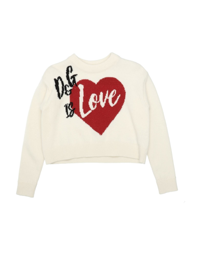 Shop Dolce & Gabbana Toddler Girl Sweater Ivory Size 7 Virgin Wool, Cashmere, Viscose In White