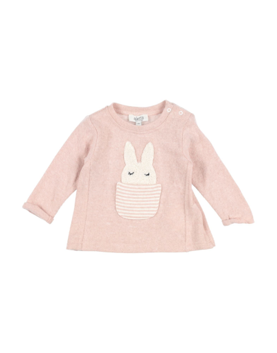 Shop Aletta Newborn Girl Sweater Blush Size 3 Cotton, Acrylic, Elastane, Viscose, Polyamide In Pink
