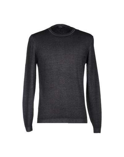 Shop Alpha Studio Sweaters In Steel Grey