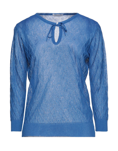 Shop Ballantyne Woman Sweater Blue Size 8 Viscose, Polyester