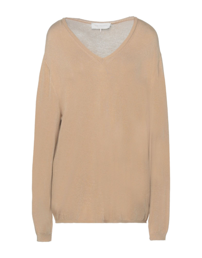 Shop L'autre Chose L' Autre Chose Woman Sweater Camel Size L Viscose, Acrylic, Elastane In Beige