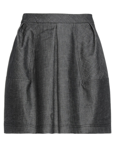 Shop Dice Kayek Woman Mini Skirt Black Size 10 Cotton