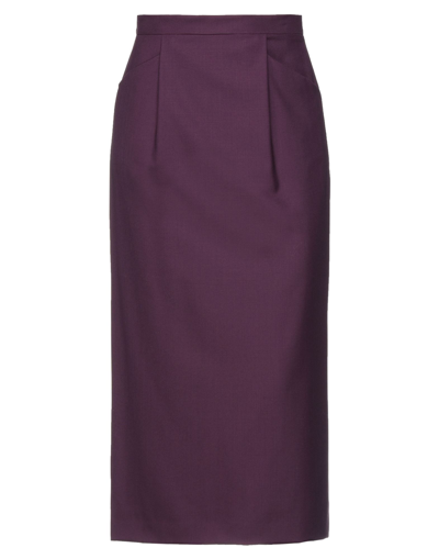 Shop Edward Crutchley Woman Midi Skirt Purple Size S Wool