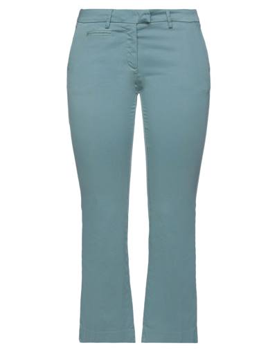 Shop Mason's Woman Pants Pastel Blue Size 14 Cotton, Polyester, Elastane
