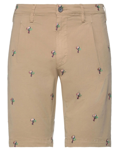 Shop Alley Docks 963 Man Shorts & Bermuda Shorts Khaki Size 38 Cotton, Elastane In Beige