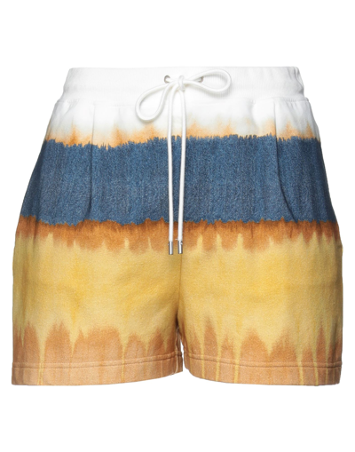 Shop Alberta Ferretti Woman Shorts & Bermuda Shorts Ocher Size 6 Cotton, Elastane In Yellow