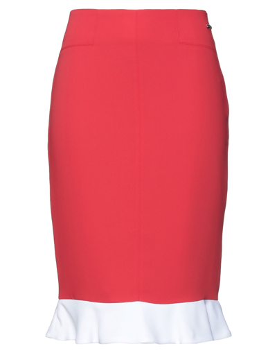 Shop Frankie Morello Woman Midi Skirt Red Size 4 Polyester