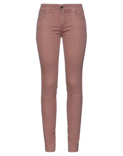 Shop Jacob Cohёn Woman Jeans Pastel Pink Size 27 Lyocell, Cotton, Elastomultiester, Elastane