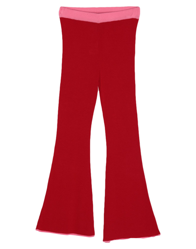 Shop Akep Woman Pants Red Size 4 Viscose, Elastane
