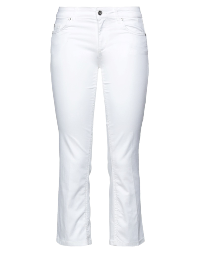 Shop Liu •jo Woman Cropped Pants White Size 26 Cotton, Polyester, Elastane