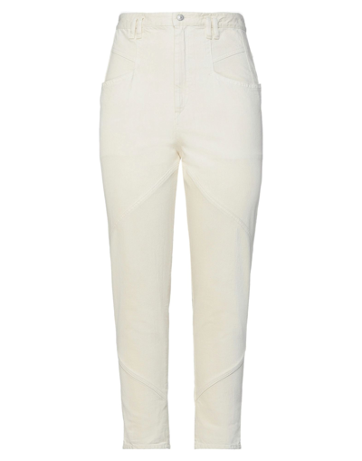 Isabel Marant Woman Denim Pants Ivory Size 6 Cotton In White