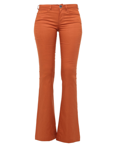 Shop L'autre Chose L' Autre Chose Woman Pants Rust Size 8 Lyocell, Cotton, Elastane In Red