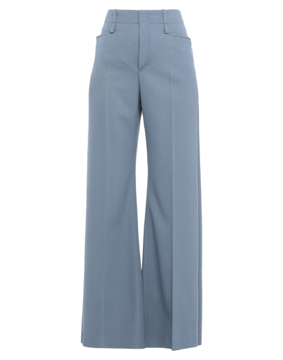 Shop Chloé Woman Pants Slate Blue Size 10 Virgin Wool