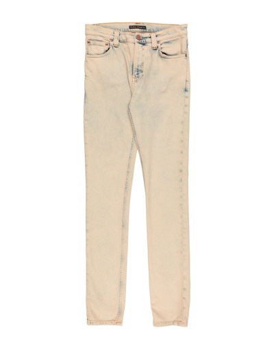 Shop Nudie Jeans Co Woman Jeans Sand Size 30w-32l Organic Cotton, Elastane In Beige