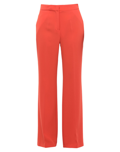 Shop Kaos Woman Pants Orange Size 10 Polyester, Elastane