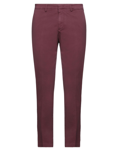 Shop Archivio Man Pants Garnet Size 34 Cotton, Elastane In Red
