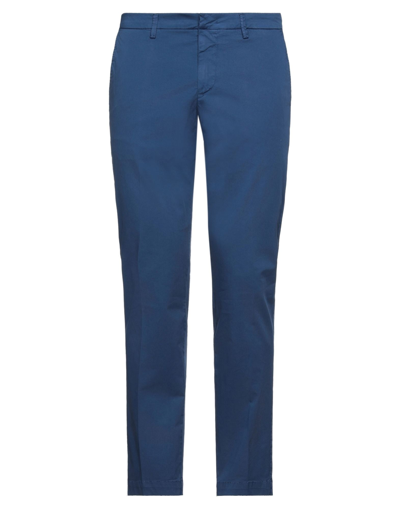 Shop Archivio Man Pants Blue Size 40 Cotton, Elastane