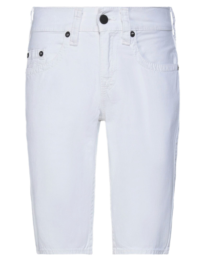 Shop True Religion Man Denim Shorts White Size 29 Cotton
