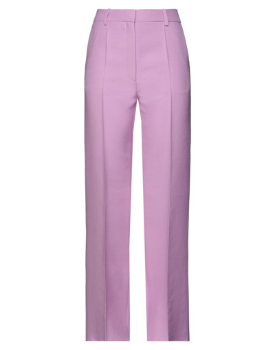 Shop Valentino Pants In Light Purple