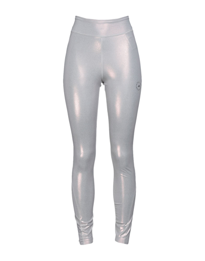 Shop Adidas By Stella Mccartney Asmc Tight Sh Woman Leggings Light Grey Size L Recycled Polyester, Elasta