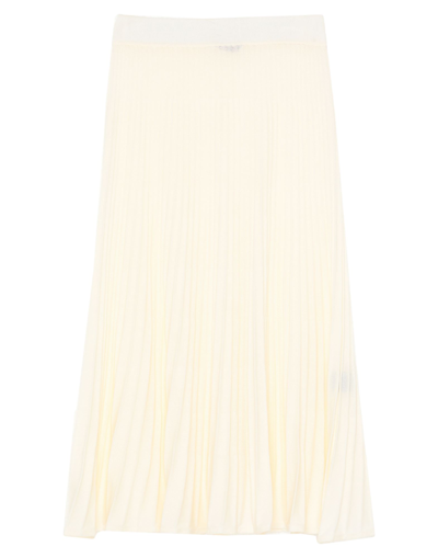 Shop Bruno Manetti Woman Midi Skirt Ivory Size 10 Cotton In White