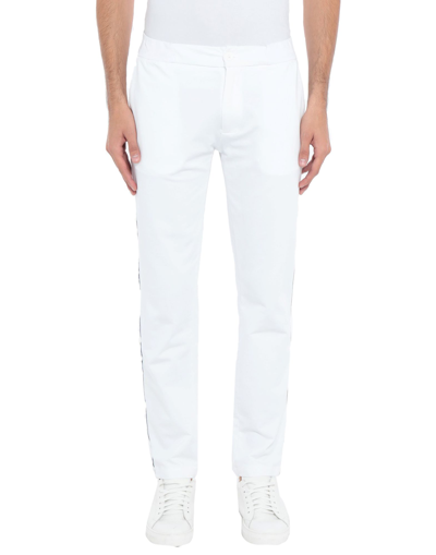 Shop Alpha Studio Man Pants White Size 32 Cotton, Elastane