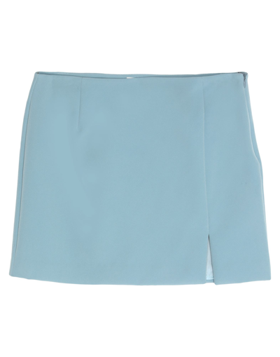 Shop Vicolo Woman Mini Skirt Sky Blue Size L Polyester, Elastane