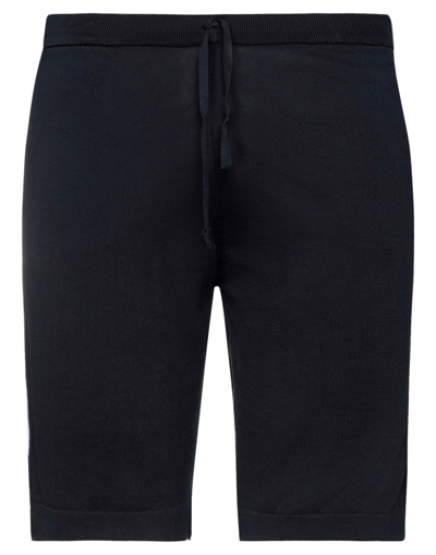 Shop Alpha Studio Man Shorts & Bermuda Shorts Midnight Blue Size 34 Cotton