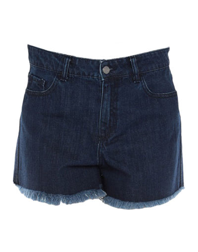 Shop Amen Woman Denim Shorts Midnight Blue Size 6 Cotton