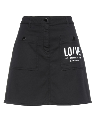 Shop Love Moschino Mini Skirts In Black