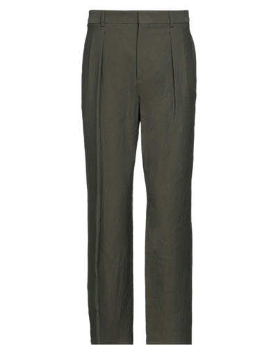 Shop Valentino Pants In Military Green