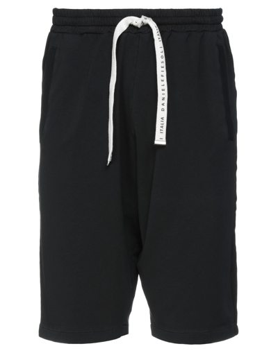 Shop Daniele Fiesoli Man Shorts & Bermuda Shorts Black Size Xxl Cotton, Elastane