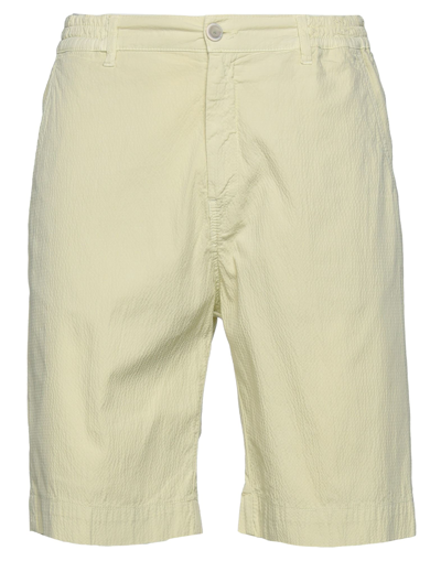 Shop Re-hash Re_hash Man Shorts & Bermuda Shorts Light Yellow Size 30 Cotton, Elastane