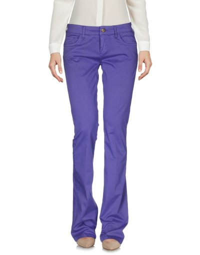Shop Manila Grace Denim Pants In Purple