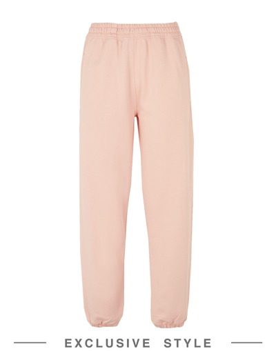 Shop Les Girls Les Boys X Yoox Loopback Loose Fit Jogger Woman Pants Pink Size Xxl Cotton