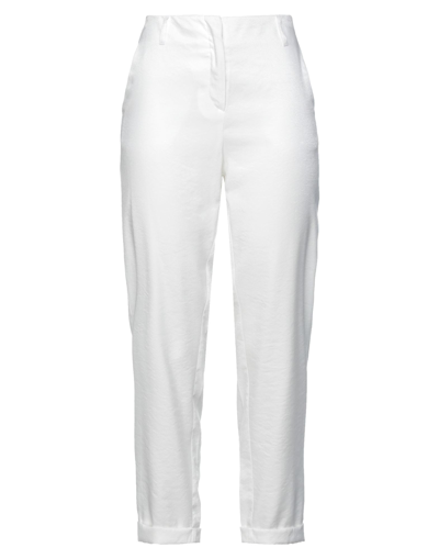 Shop Armani Exchange Woman Pants White Size 2 Viscose, Polyamide