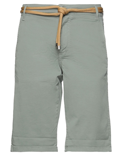 Shop Exibit Man Shorts & Bermuda Shorts Sage Green Size 28 Cotton, Elastane