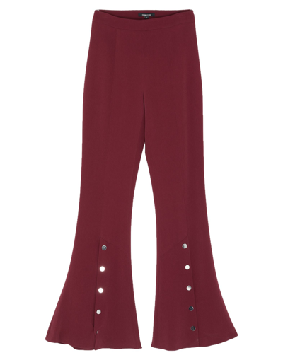 Shop Cushnie Woman Pants Burgundy Size 4 Cotton, Elastane In Red