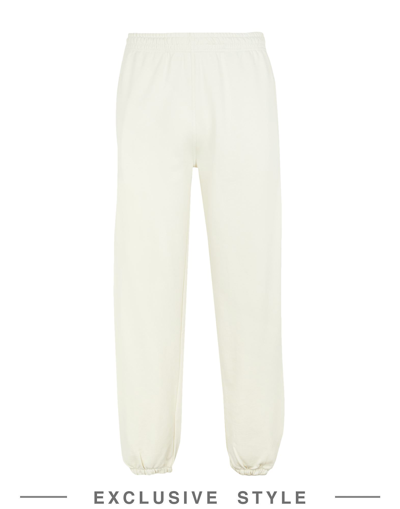 Shop Les Girls Les Boys X Yoox Loopback Loose Fit Jogger Man Pants Ivory Size Xxl Cotton In White