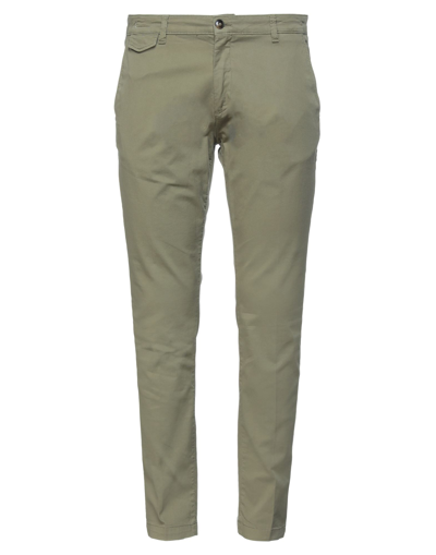 Shop Herman & Sons Man Pants Green Size 30 Cotton, Elastane