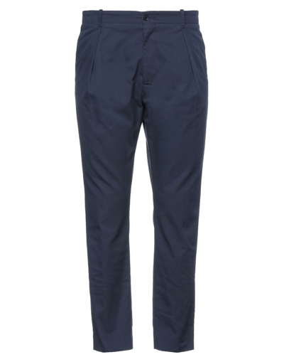Shop Daniele Alessandrini Man Pants Midnight Blue Size 30 Polyester, Cotton