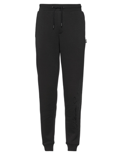 Shop Plein Sport Man Pants Black Size L Cotton, Polyester