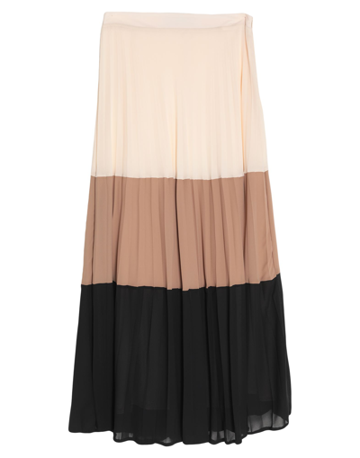 Shop Kaos Woman Midi Skirt Beige Size 6 Polyester