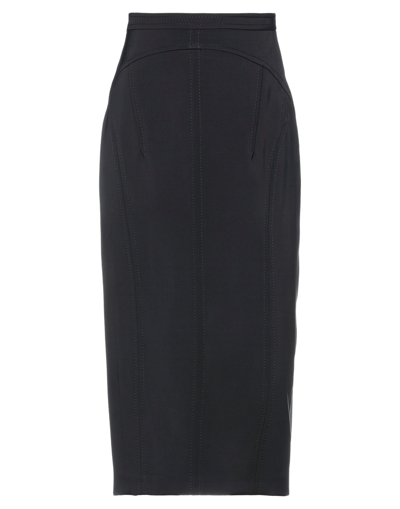 Shop Ndegree21 Woman Midi Skirt Black Size 8 Viscose, Elastane