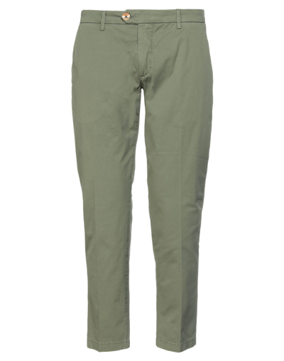 Shop Vandom Man Pants Military Green Size 34 Cotton, Elastane