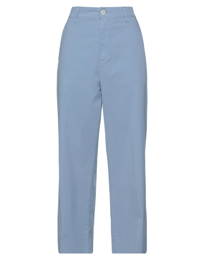 Shop Haikure Woman Pants Pastel Blue Size 31 Cotton, Elastane