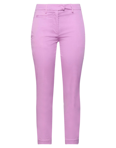 Shop Dondup Woman Pants Light Purple Size 29 Cotton, Elastane